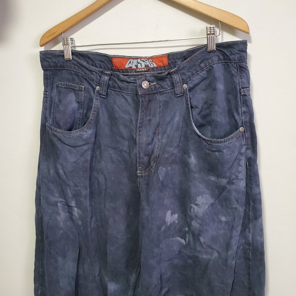 JADED LONDON Low-Rise Colossus Fit Jeans Extreme Wide Bleach Dye Womens 14 x 31" - Picture 5 of 16